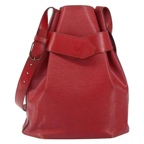 Authentic LOUIS VUITTON Epi Sac Depaule GM Shoulder Bag Red M80197 LV - Picture 5 of 16